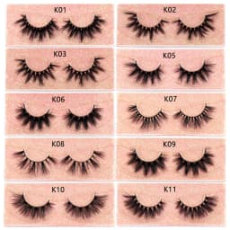 FOXESJI Mink Eye Lashes Fluffy Dramatic Wispy Cross False Eyelashes Strip Lashes Extension Natural Soft 3D Mink Eyelashes Makeup