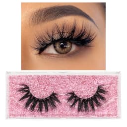FOXESJI Mink Eye Lashes Fluffy Dramatic Wispy Cross False Eyelashes Strip Lashes Extension Natural Soft 3D Mink Eyelashes Makeup