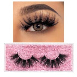 FOXESJI Mink Eye Lashes Fluffy Dramatic Wispy Cross False Eyelashes Strip Lashes Extension Natural Soft 3D Mink Eyelashes Makeup