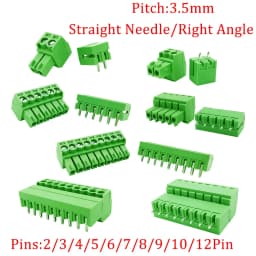 5Pair 15EDG KF2EDG 3.5mm 3.81mm 3.96mm 5.08mm PCB Screw Terminal Block 2-12Pin Male Plug Female Socket Pin Header Wire Connector