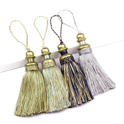 1Pc Golden Tassels Crafts Trim Hanging Rope Silk Fringe Curtain Decor Home Accessories Living Room Jewelry DIY Decorative