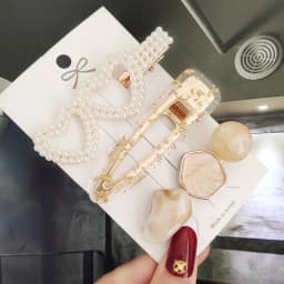 3/4pcs Set Pearl Hair Clip For Women Korean Hairpins Geometric Crystal Hair Barrettes Girl Hairgrip Hair Accessories