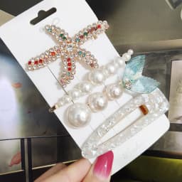 3/4pcs Set Pearl Hair Clip For Women Korean Hairpins Geometric Crystal Hair Barrettes Girl Hairgrip Hair Accessories