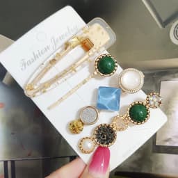 3/4pcs Set Pearl Hair Clip For Women Korean Hairpins Geometric Crystal Hair Barrettes Girl Hairgrip Hair Accessories