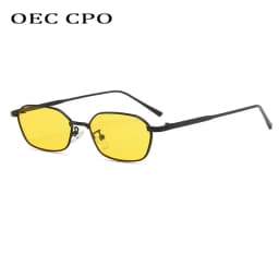 OEC CPO Small Square Sunglasse Women Men Brand Steampunk Metal Frame Sunglasses Men Retro Glasses UV400 Eyeglasses O949