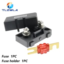 1Set ANS trumpet Fork Plug Fuse 20A 30A 40A 50A 60A 70A 80A 100A 150A 200A Bolt fixed insurance film + ANS-8 Safety plate base