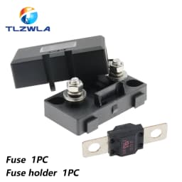 1Set ANS trumpet Fork Plug Fuse 20A 30A 40A 50A 60A 70A 80A 100A 150A 200A Bolt fixed insurance film + ANS-8 Safety plate base