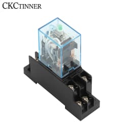 MY2NJ HH52P DPDT Miniature Coil Electromagnetic intermediate Relay  AC12V 24V DC24V AC110V 220V 8 Pin Relay with Socket Base