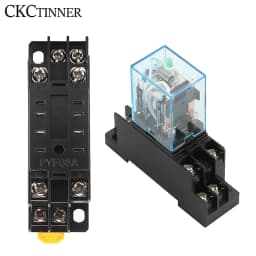 MY2NJ HH52P DPDT Miniature Coil Electromagnetic intermediate Relay  AC12V 24V DC24V AC110V 220V 8 Pin Relay with Socket Base