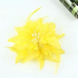 Women's Fashion Flower Feather Bead Corsage Hair Clip Bridal Hairband Brooch Pin Brida Barrettes Hair Accessories Jewelry