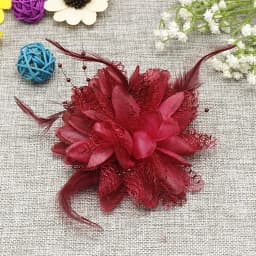 Women's Fashion Flower Feather Bead Corsage Hair Clip Bridal Hairband Brooch Pin Brida Barrettes Hair Accessories Jewelry