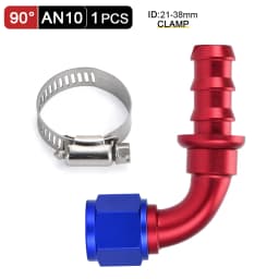Universal AN6 AN8 AN10 Push-on Hose End Fittings Fuel Oil Cooler Hose Fitting 0 45 90 180 Degree Reusable Connection Adapter
