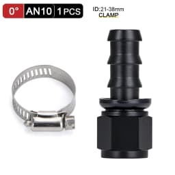 Universal AN6 AN8 AN10 Push-on Hose End Fittings Fuel Oil Cooler Hose Fitting 0 45 90 180 Degree Reusable Connection Adapter