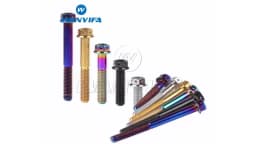 Wanyifa Titanium Bolt M6 M8x10 15 20 25 30 35 40 45 50 55 60 75mm Flange Inner Hexagon Head Screws for Motorcycle Brake Calipers