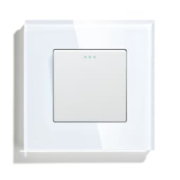 BSEED Mechanical Wall Light Switch Button 1/2/3Gang 1Way Crystal Glass Panel Power Switch On Off 250V White Black