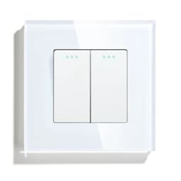 BSEED Mechanical Wall Light Switch Button 1/2/3Gang 1Way Crystal Glass Panel Power Switch On Off 250V White Black