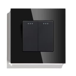 BSEED Mechanical Wall Light Switch Button 1/2/3Gang 1Way Crystal Glass Panel Power Switch On Off 250V White Black