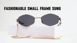Retro Small Frame Hexagon Sunglasses Women With Chain 2026 Luxury Brand Steampunk Unique Polygon Sun Glasses For Ladies Eyewear