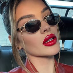 Retro Small Frame Hexagon Sunglasses Women With Chain 2026 Luxury Brand Steampunk Unique Polygon Sun Glasses For Ladies Eyewear