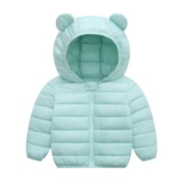 Cute Baby Girls Winter Clothes Kids Light Down Coats with Ear Hoodie Spring Girl Jacket Toddler Children Clothing for Boys Coat
