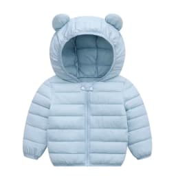 Cute Baby Girls Winter Clothes Kids Light Down Coats with Ear Hoodie Spring Girl Jacket Toddler Children Clothing for Boys Coat