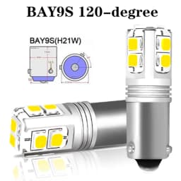 iJDM Canbus Car Lights BA9S BAX9S BAY9S LED For car Reverse Lights or Parking Lights,H21W H6W T4W License Plate Lights 12V-24V