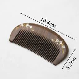 Natural Gold Sandalwood Small Comb Natural Wood Structure Fine Tooth Hair Comb Anti-Static Head Acupuncture Point Massage Gift