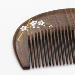 Natural Gold Sandalwood Small Comb Natural Wood Structure Fine Tooth Hair Comb Anti-Static Head Acupuncture Point Massage Gift