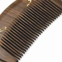 Natural Gold Sandalwood Small Comb Natural Wood Structure Fine Tooth Hair Comb Anti-Static Head Acupuncture Point Massage Gift