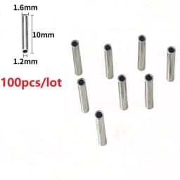 50-100pcs/lot stainless steel fishing line Aluminum Crimp sleeve copper tube Wire Pipe Crimp Sleeves Fishing Tackle accessories