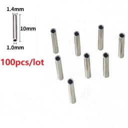 50-100pcs/lot stainless steel fishing line Aluminum Crimp sleeve copper tube Wire Pipe Crimp Sleeves Fishing Tackle accessories