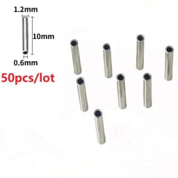 50-100pcs/lot stainless steel fishing line Aluminum Crimp sleeve copper tube Wire Pipe Crimp Sleeves Fishing Tackle accessories