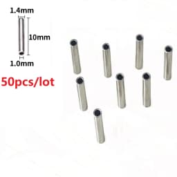 50-100pcs/lot stainless steel fishing line Aluminum Crimp sleeve copper tube Wire Pipe Crimp Sleeves Fishing Tackle accessories