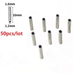 50-100pcs/lot stainless steel fishing line Aluminum Crimp sleeve copper tube Wire Pipe Crimp Sleeves Fishing Tackle accessories
