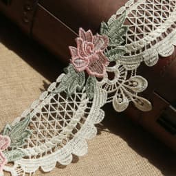 1Y Handmade Lace Ribbon Fabric Lace Trimmings for Sewing Accessories Wedding Decoration DIY Craft Supplies