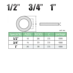 1/2" 3/4" rubber o ring shower plumbing hose rubber seal ring gasket oring set water seal o-ring 10pcs 50pcs dn15 dn20 dn25