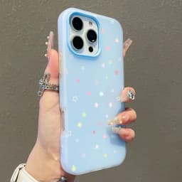 Cute Pastel Color Colorful Star Pattern Phone Case For iPhone 11 12 13 14 15 16 17 Pro 18 Pro Max 16E Air XS XR X 7 8 Plus Cover