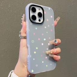 Cute Pastel Color Colorful Star Pattern Phone Case For iPhone 11 12 13 14 15 16 17 Pro 18 Pro Max 16E Air XS XR X 7 8 Plus Cover