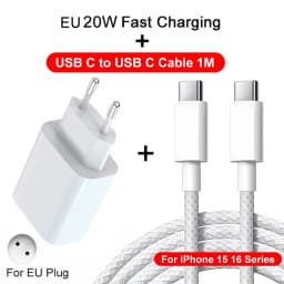PD 20W USB C Charger For Apple iPhone 16 15 13 12 11 14 Pro Max 7 8 Plus X XS Fast Charging USB C Date Cable Charger Accessories