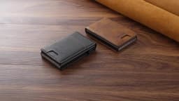 SUTENI PU Leather For Men Wallet Card Slot Wallet Flip Cover Card Box Pressing The Button Automatically Ejects The Card