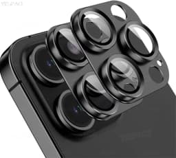 2Pcs Metal Alloy Camera Lens 9H Tempered Glass Protector For iPhone 11 12 13 mini 14 15 16 Pro Max Plus Full Cover Len Film