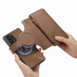 2 in 1 Detachable Zipper Cards Solt Wallet Leather Case For Samsung A16 A26 A56 A26 S24 S25 Ultra S23 Plus Bag Magnetic Cover
