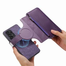 2 in 1 Detachable Zipper Cards Solt Wallet Leather Case For Samsung A16 A26 A56 A26 S24 S25 Ultra S23 Plus Bag Magnetic Cover