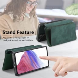 2 in 1 Detachable Zipper Cards Solt Wallet Leather Case For Samsung A16 A26 A56 A26 S24 S25 Ultra S23 Plus Bag Magnetic Cover