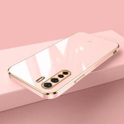 For OPPO A91 Case Luxury Square Plating oppo Reno3 Phone Case CPH2043 CPH2001 CPH2021 Case ShockProof Silicone Back Cover Fundas
