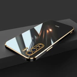 For OPPO A91 Case Luxury Square Plating oppo Reno3 Phone Case CPH2043 CPH2001 CPH2021 Case ShockProof Silicone Back Cover Fundas