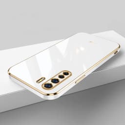 For OPPO A91 Case Luxury Square Plating oppo Reno3 Phone Case CPH2043 CPH2001 CPH2021 Case ShockProof Silicone Back Cover Fundas