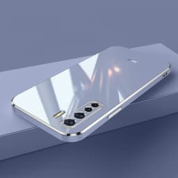 For OPPO A91 Case Luxury Square Plating oppo Reno3 Phone Case CPH2043 CPH2001 CPH2021 Case ShockProof Silicone Back Cover Fundas