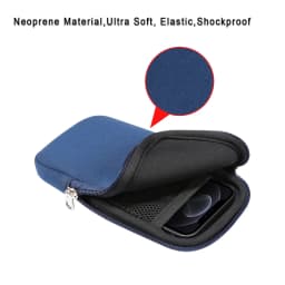 Universal Neoprene Phone Bag For iPhone 15 14 13 12 Pro Max Samsung Xiaomi USB Data Cable Charge Treasure Shockproof Storage Bag