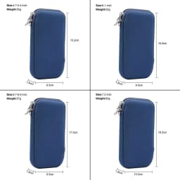 Universal Neoprene Phone Bag For iPhone 15 14 13 12 Pro Max Samsung Xiaomi USB Data Cable Charge Treasure Shockproof Storage Bag